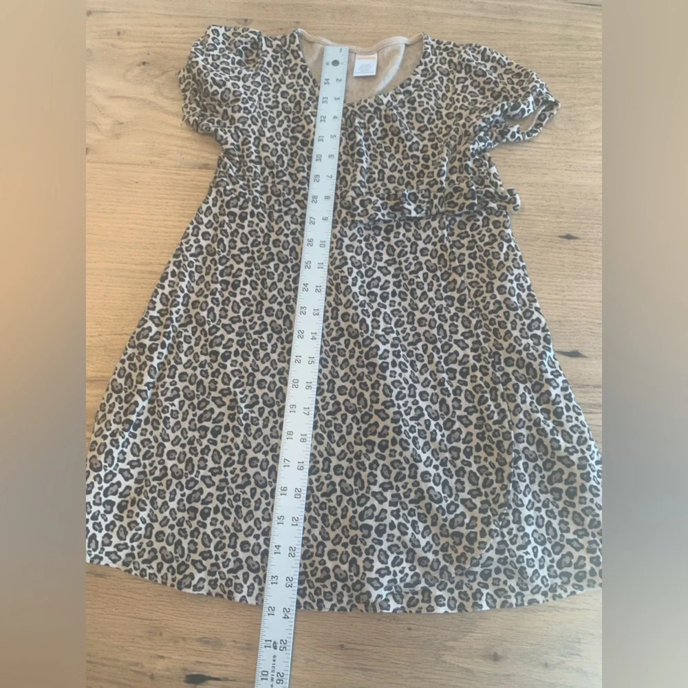 Gymboree‎ Animal Print Short Puff Faux Wrap Tan Black Girls 7 Preloved